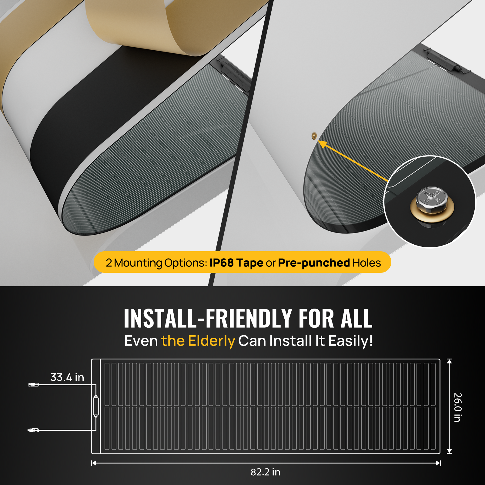 BougeRV Yuma 200W Flexible Solar Panel - Revolutionize Your Energy with CIGS Technology