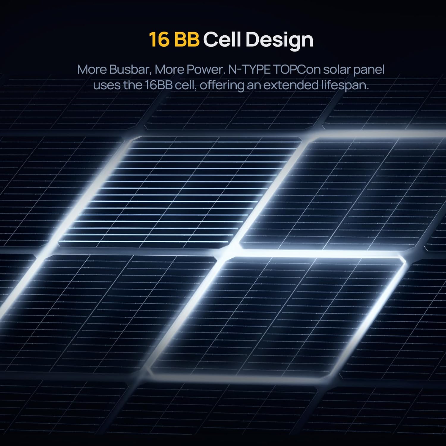 BougeRV 16BB N-Type Dual-Face 12V/24V 100W Solar Panel for Off-Grid Adventures