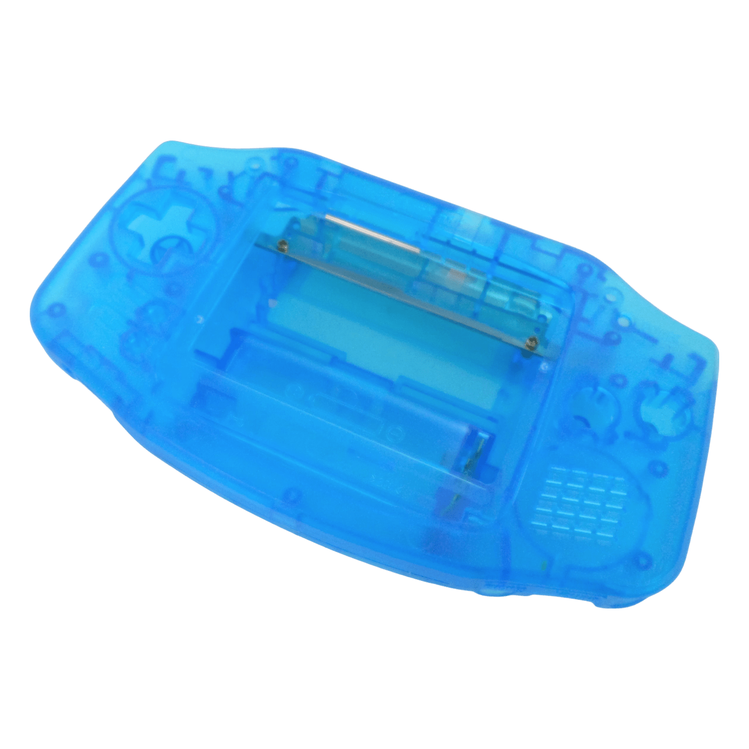 Transform Your Nintendo Game Boy Advance with a Stunning Transparent Blue IPS LCD Screen Replacement Shell