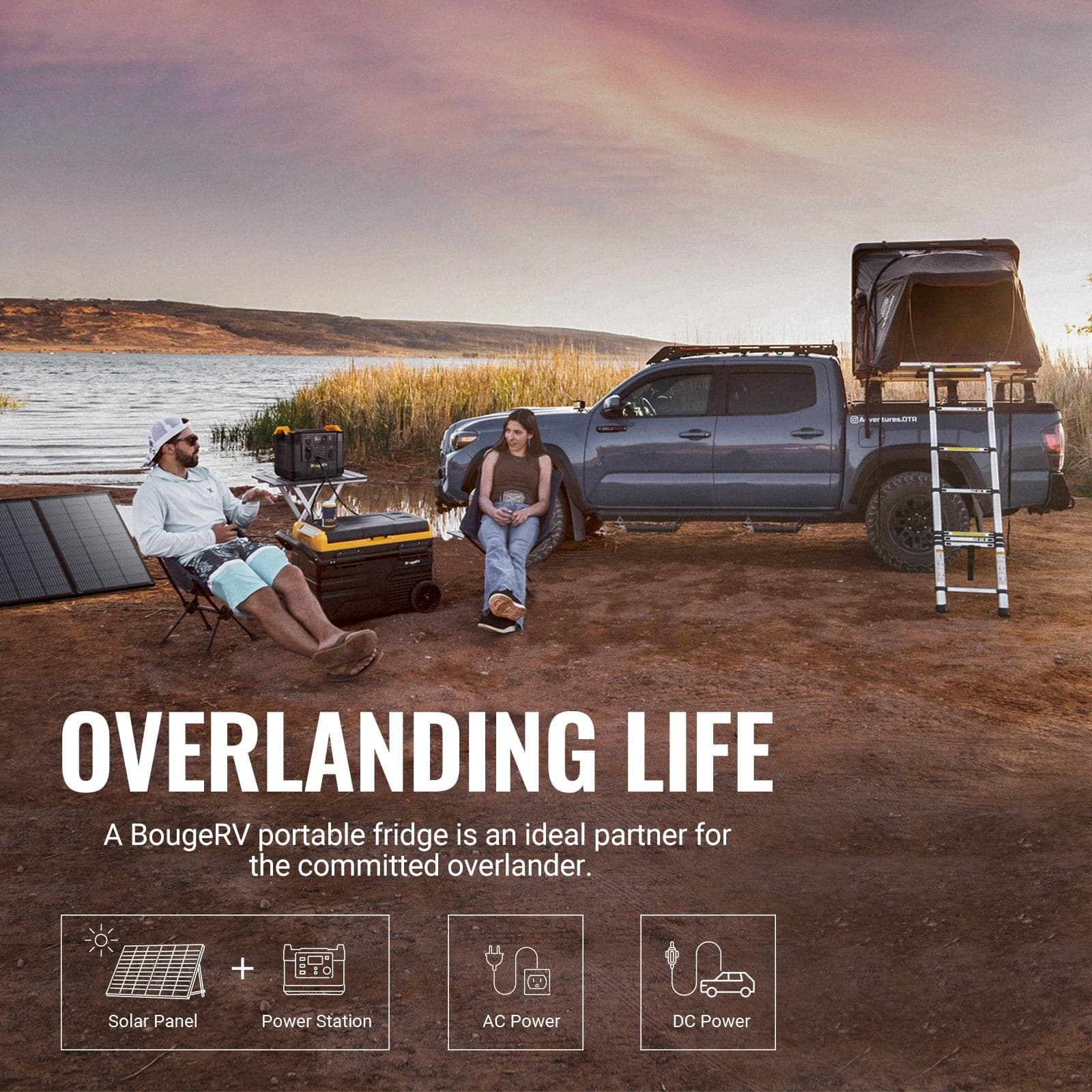 BougeRV CR45 45L Dual-Zone Portable Fridge-Freezer for Outdoor Adventures