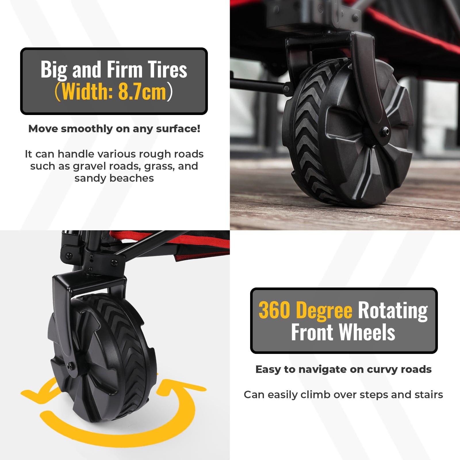 BougeRV 140L Outdoor Foldable Wagon - Your Ultimate Adventure Companion