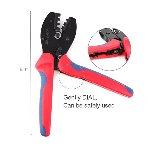 BougeRV 6-Pair Solar Wire Crimp Tool Kit for 10/11/12/13 AWG - Your Key to Effortless Solar Setup