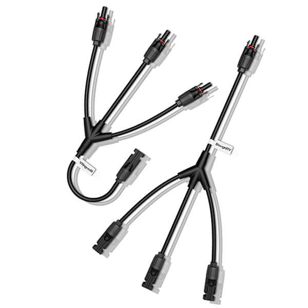 BougeRV 1-to-3 Solar Y Branch Connector (M/FFF and F/MMM) - Simplify Your Solar Setup