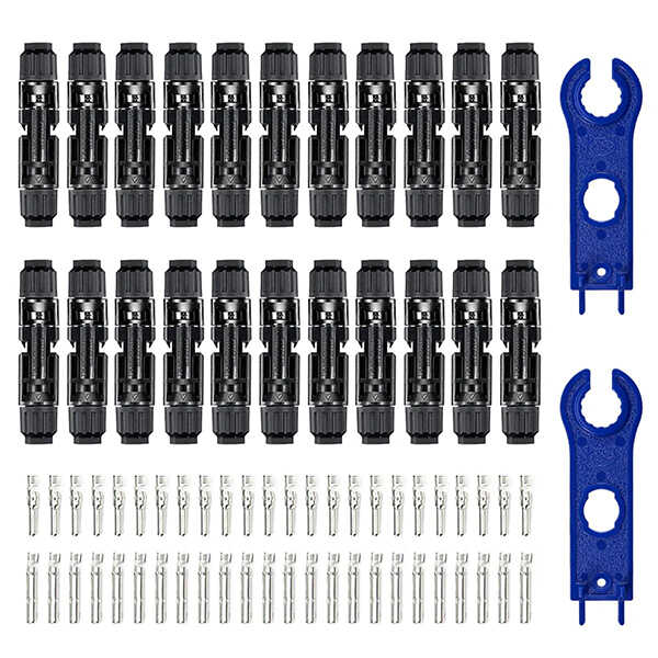 BougeRV 44-Piece Solar Connector Set with Spanners - IP67 Waterproof, Male & Female