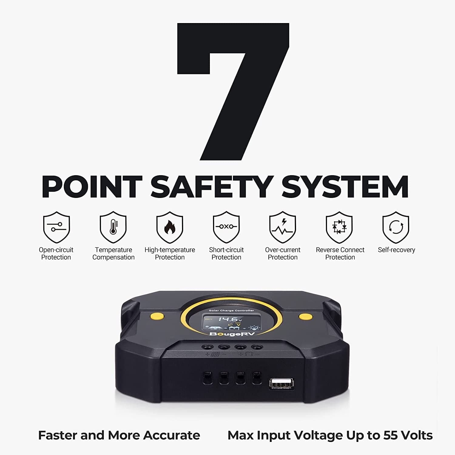 BougeRV Li 20A PWM 12V/24V Solar Charge Controller - Your Reliable Solar Charging Partner