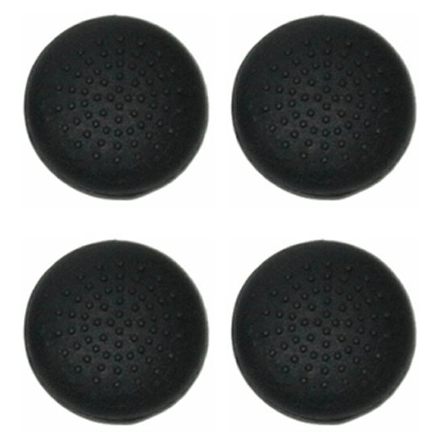 ZedLabz Dotted Convex Silicone Thumb Grips for Sony PS4 Controllers - 4 Pack, Black - Enhance Your Grip and Gaming Experience