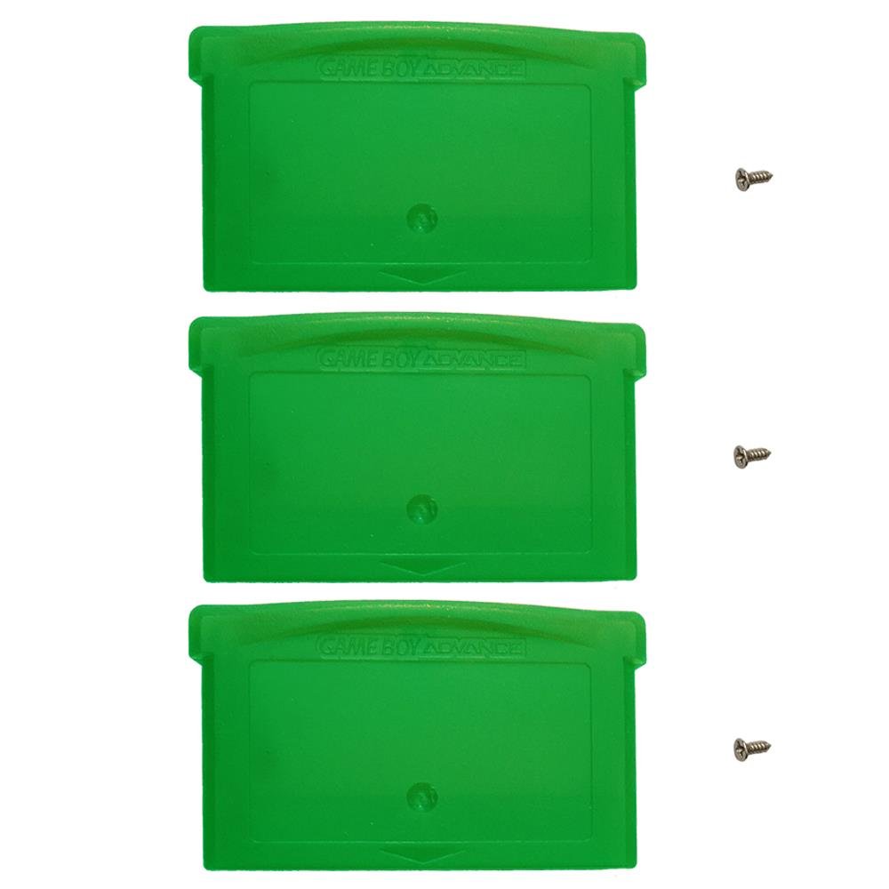 Revive Your Game Boy Advance Cartridges! 3-Pack Solid Green Replacement Game Cases by ZedLabz