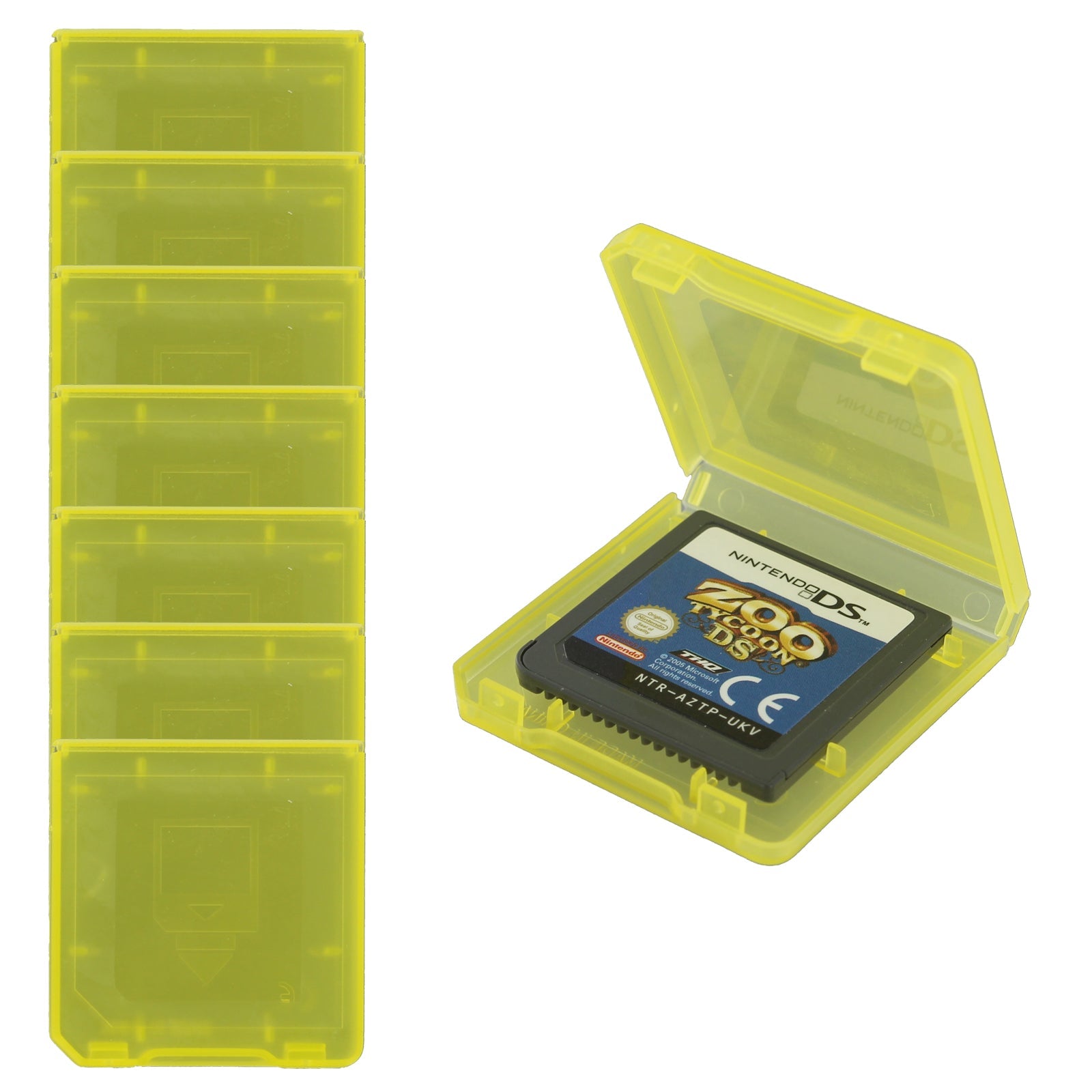 ZedLabz 8-Pack Yellow Single Game Card Case Holder for Nintendo DSi & DS Lite - Protect Your Games in Style!