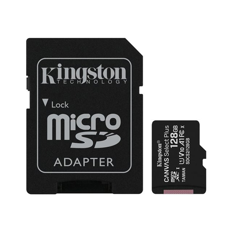 Kingston 128GB Canvas Select Plus Class 10 Micro SD Memory Card with SD Adapter - Your Ultimate Data Companion