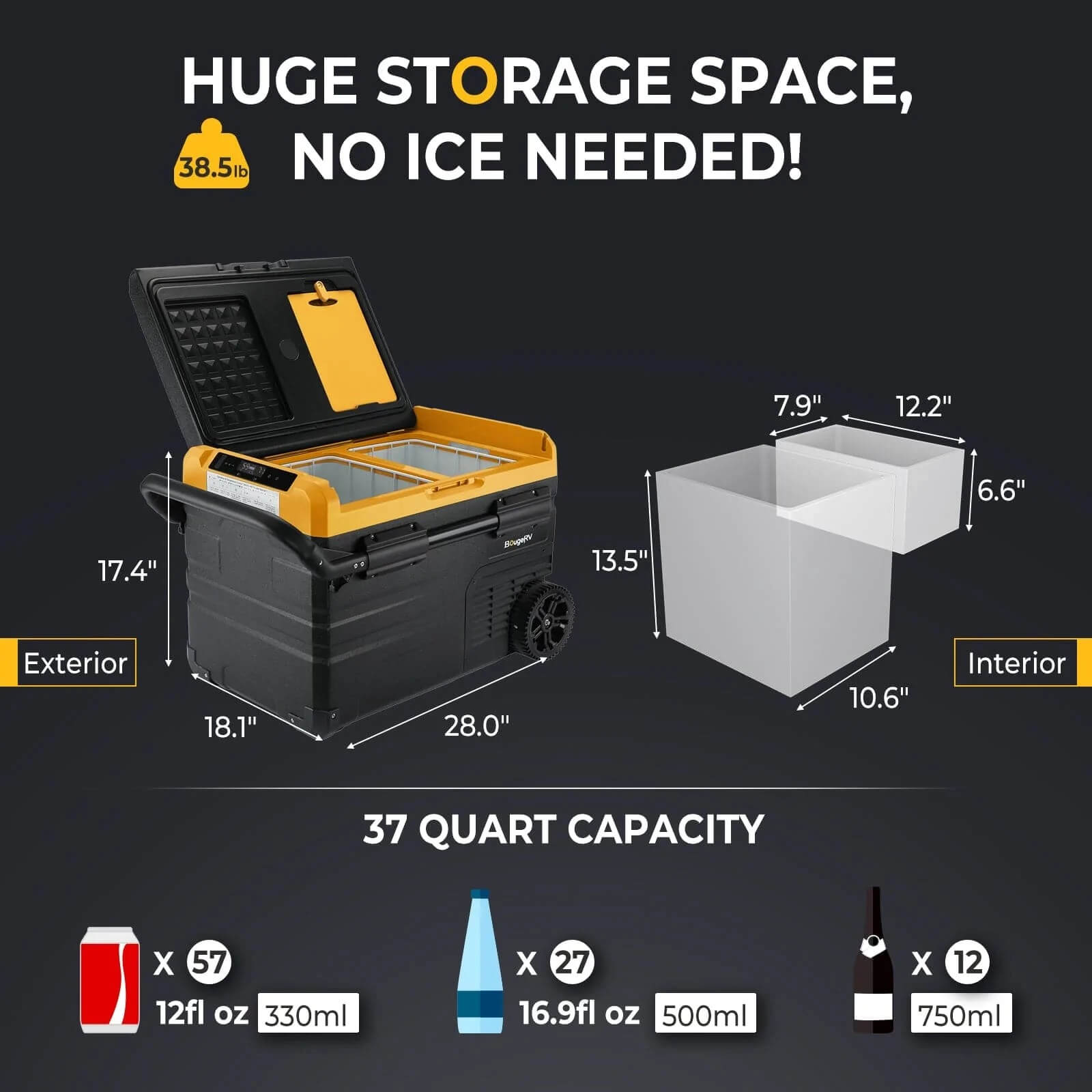 BougeRV CR35 35L Portable Fridge-Freezer: Your Adventure Companion