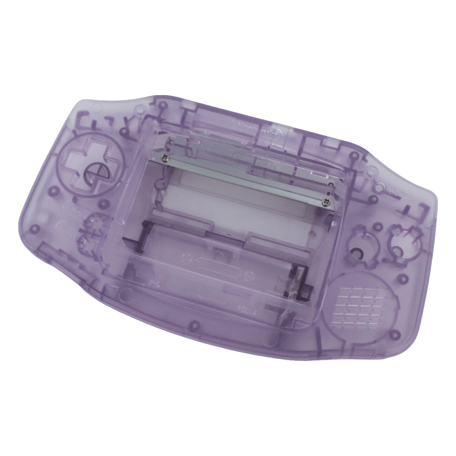 Upgrade Your Nintendo Game Boy Advance with Transparent Atomic Purple IPS LCD Screen Shell