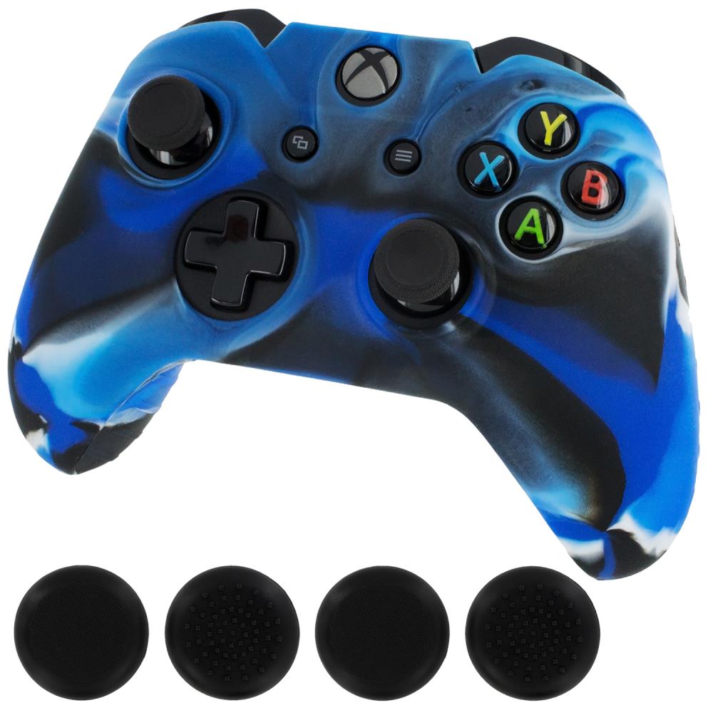 ZedLabz Xbox One Controller Camo Blue Silicone Grip Set