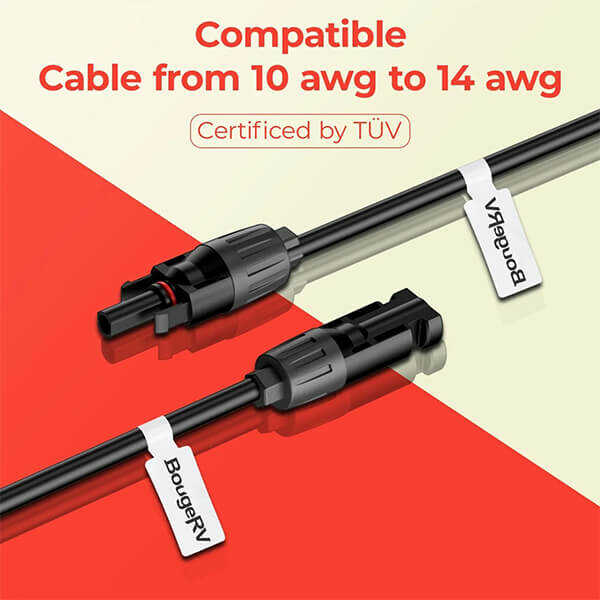 BougeRV 1-to-3 Solar Y Branch Connector (M/FFF and F/MMM) - Simplify Your Solar Setup