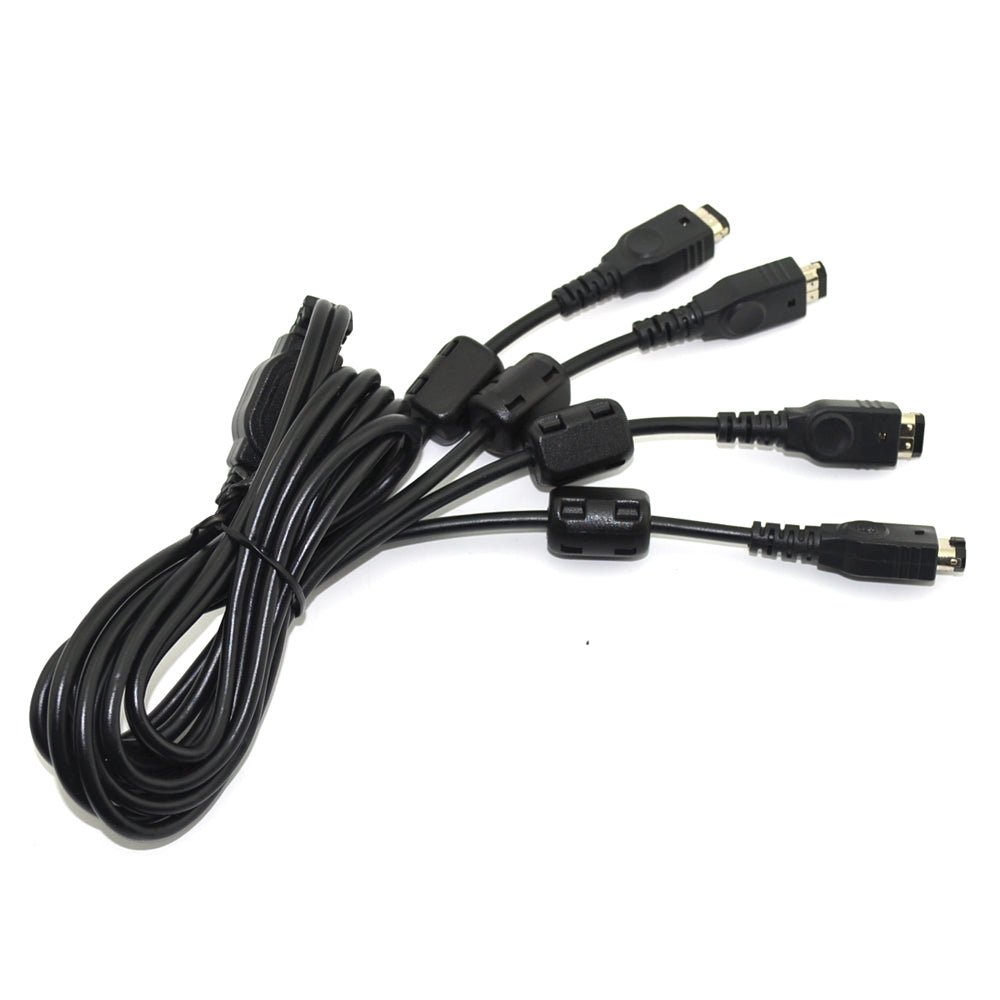 ZedLabz 1.2m Black 4-Player Adapter Lead Replacement Link Cable for Nintendo Game Boy Advance and Advance SP
