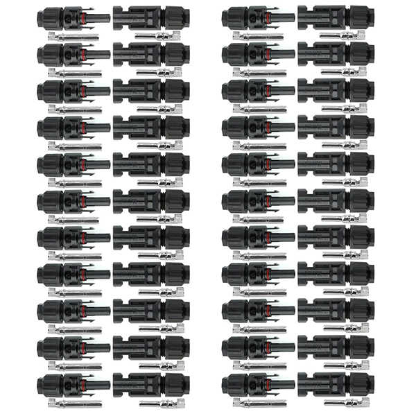 BougeRV 44-Piece Solar Connector Set with Spanners - IP67 Waterproof, Male & Female