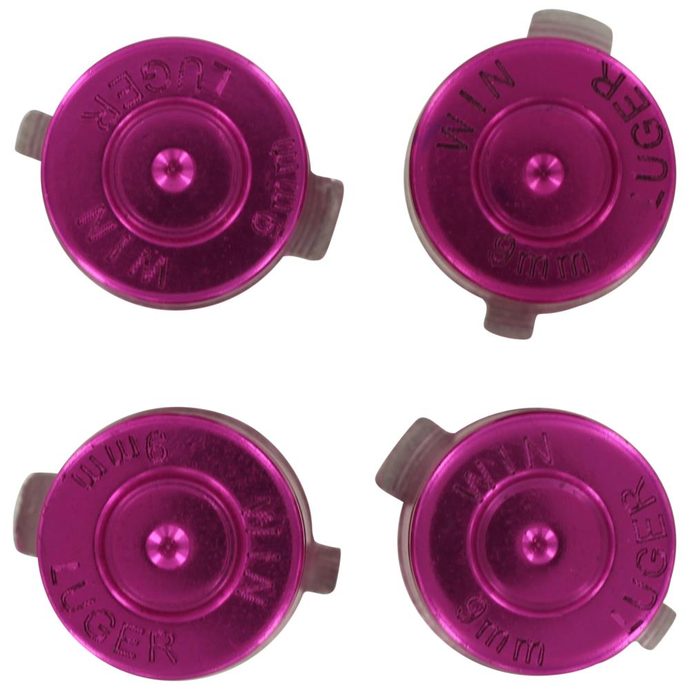 ZedLabz Pink Aluminium Metal Bullet Action Button Set for Sony PS4 Controllers - Upgrade Your Gaming Experience!