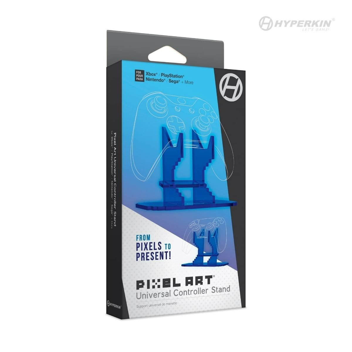 Hyperkin Pixel Art Universal Acrylic Controller Stand for Xbox, Playstation, Nintendo - Blue