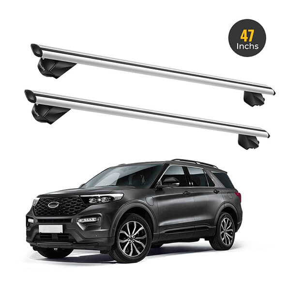 BougeRV 47'' Universal Silver Roof Rack Cross Bars - Your Adventure Companion