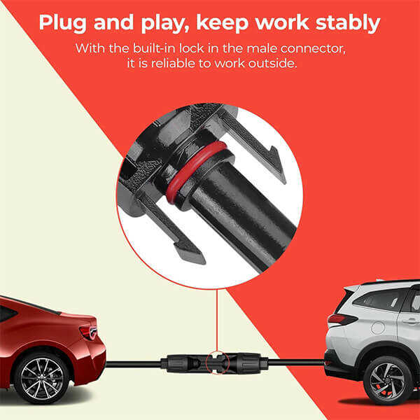 BougeRV 1-to-3 Solar Y Branch Connector (M/FFF and F/MMM) - Simplify Your Solar Setup