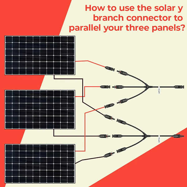 BougeRV 1-to-3 Solar Y Branch Connector (M/FFF and F/MMM) - Simplify Your Solar Setup