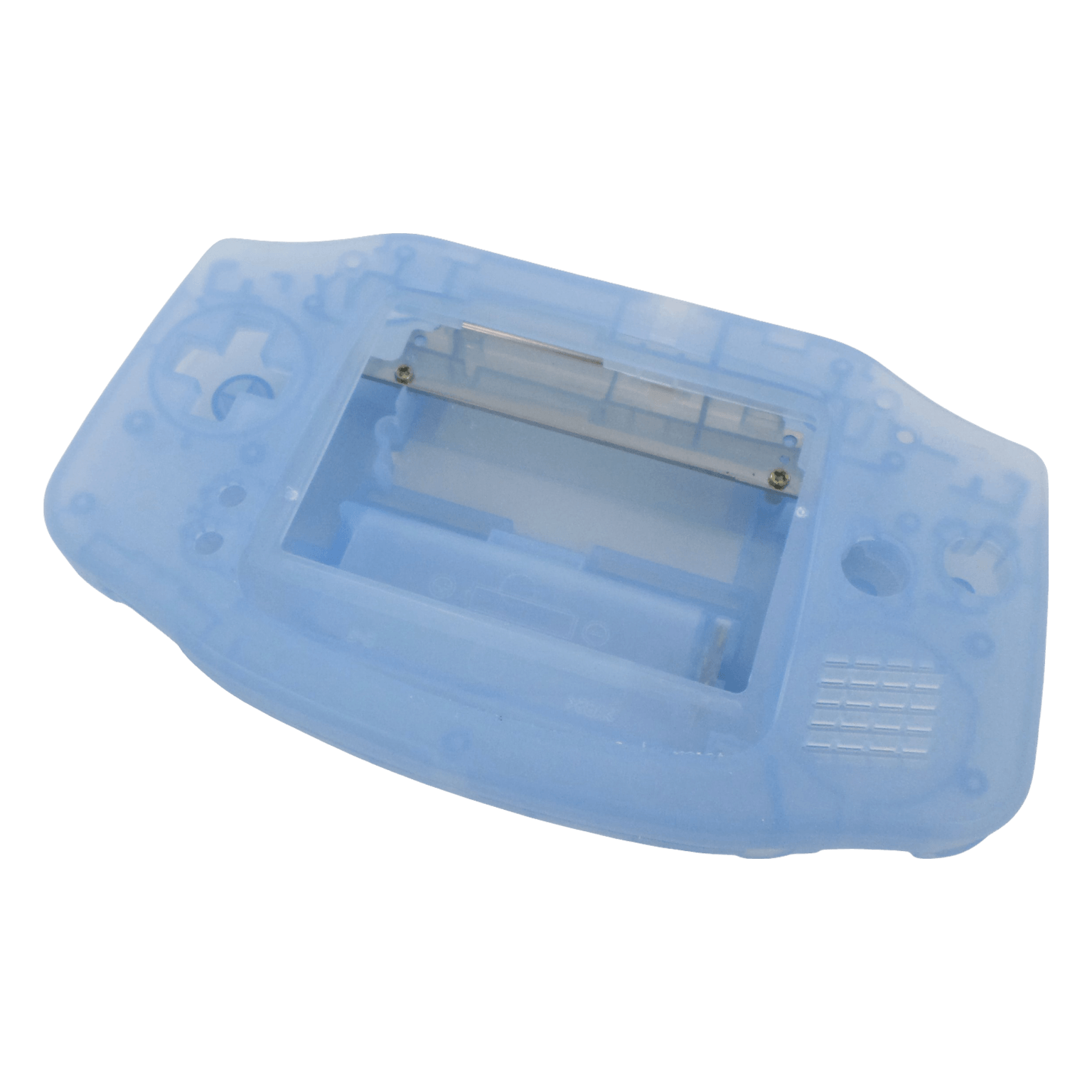 Transform Your Nintendo Game Boy Advance with a Glowing Transparent Blue IPS LCD Screen Mod Kit