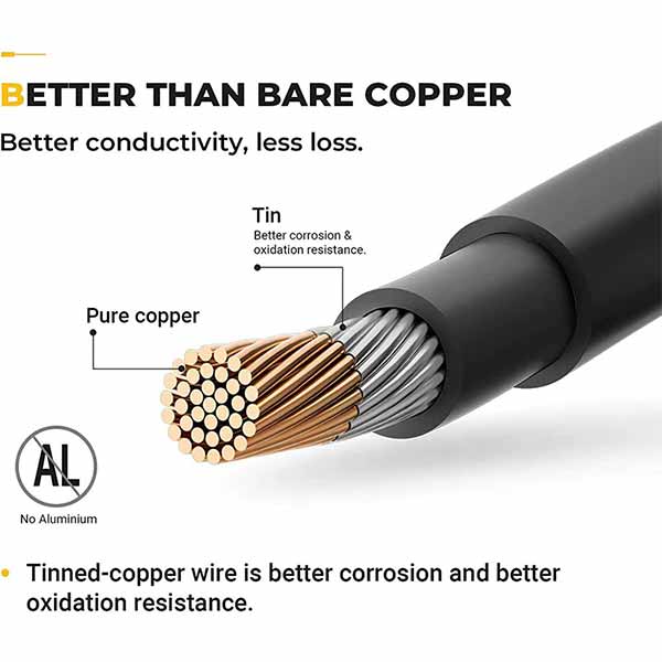 BougeRV 8ft 10 AWG Copper Tray Cable - Your Ideal Wiring Solution