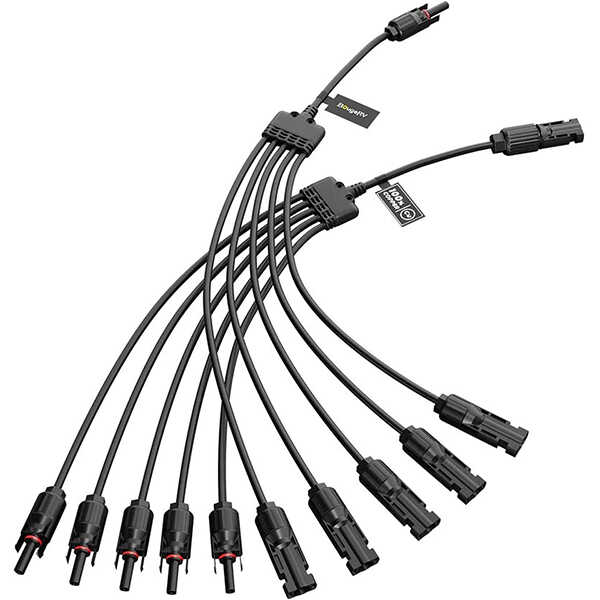 BougeRV Super Long 5-in-1 Solar Y Connector for Solar Panels - Simplify Your Solar Setup!