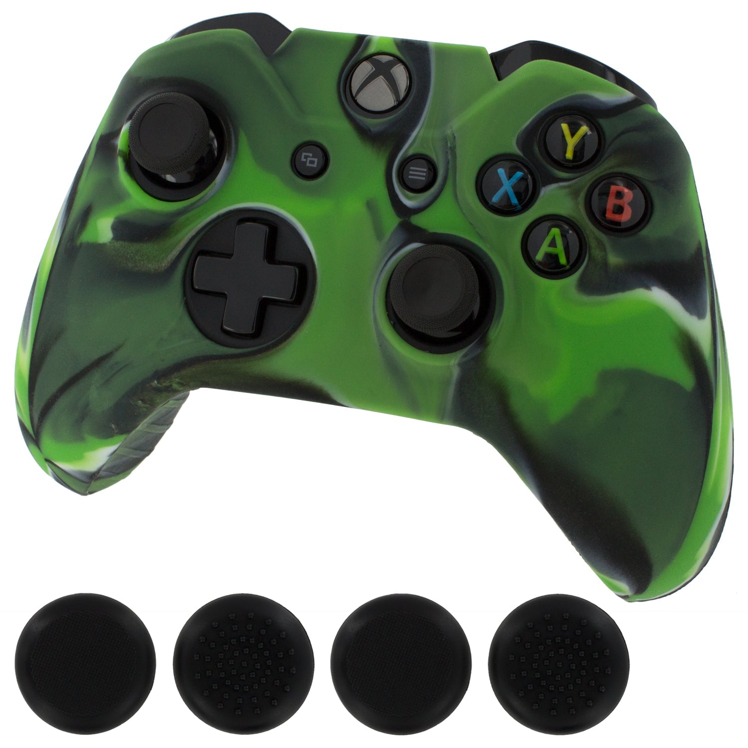 ZedLabz Xbox One Controller Grip Pack - Camo Green Silicone Rubber Skin