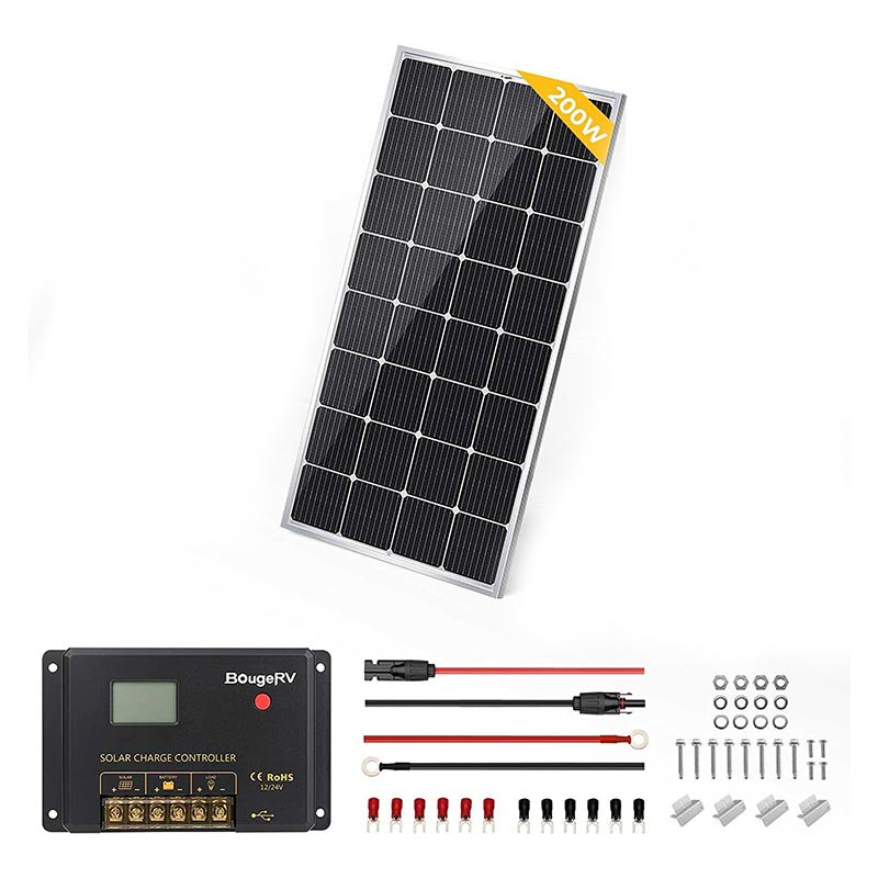 BougeRV 200W 12V Solar Powerhouse Kit for Off-Grid Adventures
