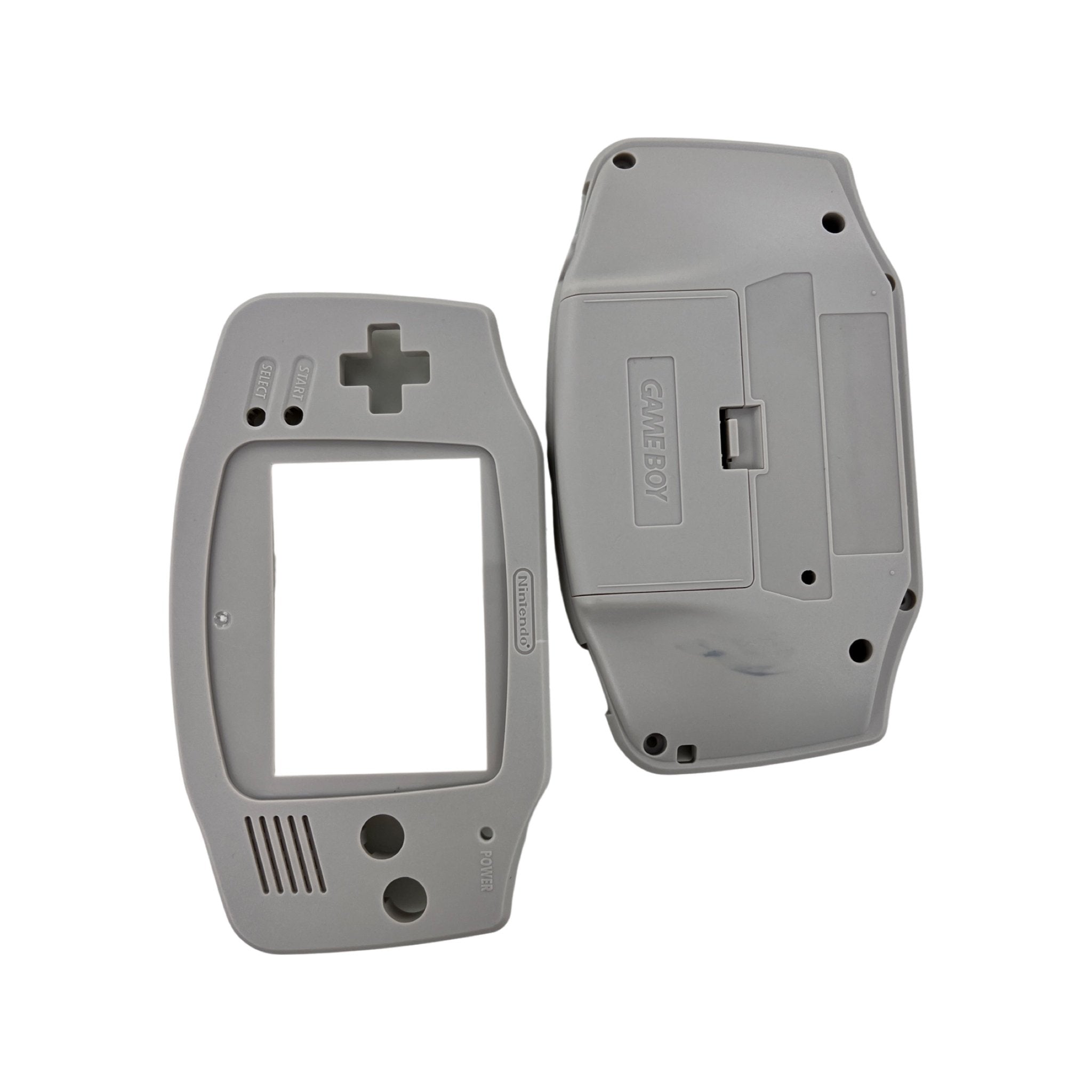 Funky Grey IPS-Ready Gameboy Advance Shell with Defects - Perfect for Custom Projects!