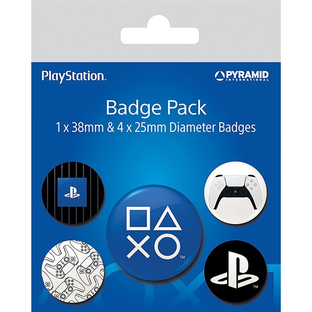 Epic PlayStation Badge Pack - 5 Badges for Endless Gaming Fun! | Pyramid