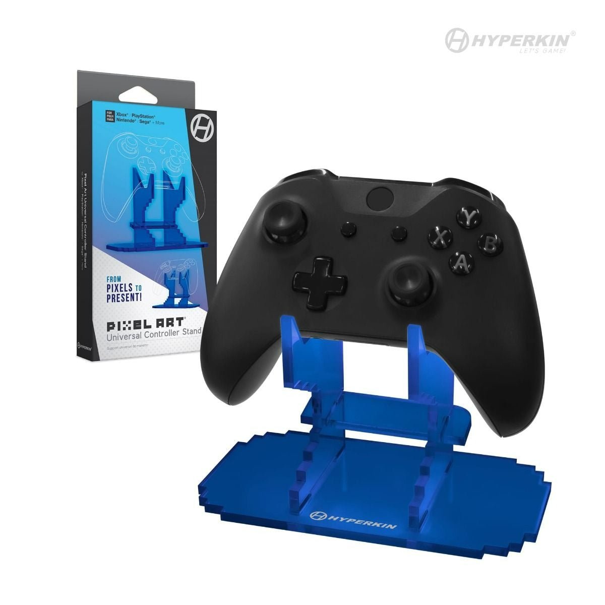 Hyperkin Pixel Art Universal Acrylic Controller Stand for Xbox, Playstation, Nintendo - Blue