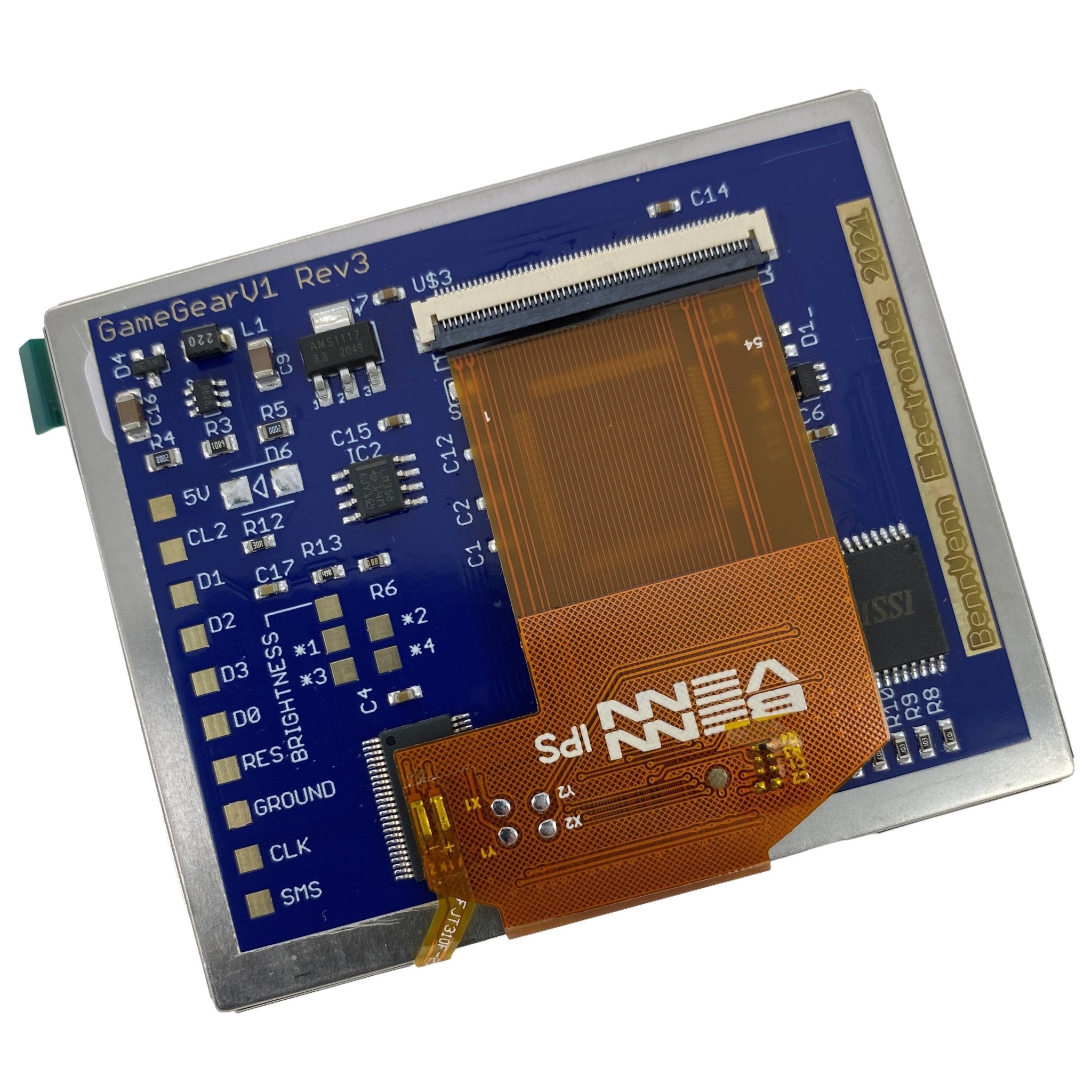 Enhanced IPS LCD Upgrade Mod Kit for Sega Game Gear VA0/VA1 - No Wires Install Flex by BennVenn