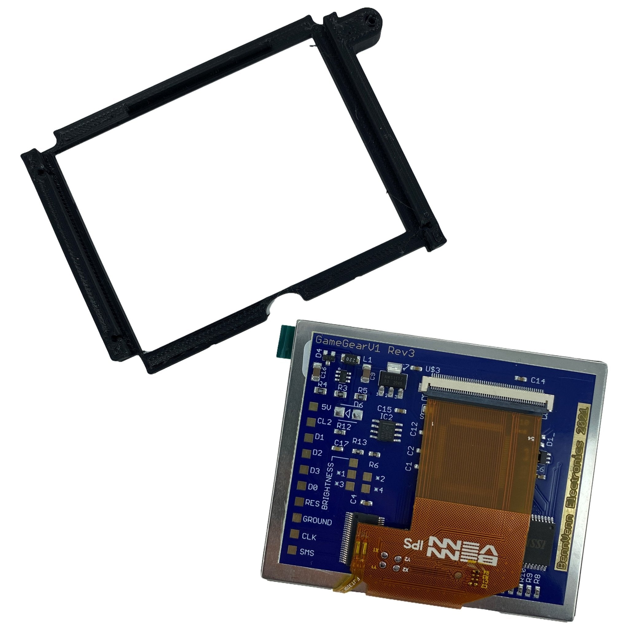Enhanced IPS LCD Upgrade Mod Kit for Sega Game Gear VA0/VA1 - No Wires Install Flex by BennVenn